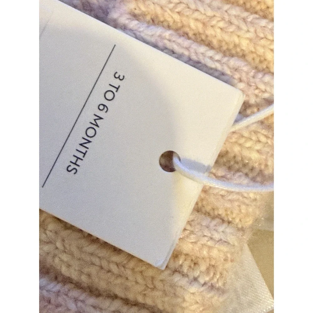 NWT Janie and Jack Hat Pink 3–6 Months Heritage‎ Cable Knit Pom Beanie Lined